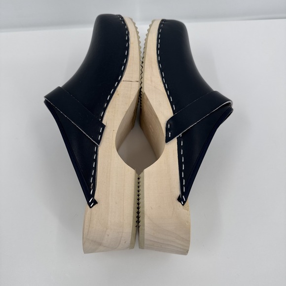 AM-Toffeln Swedish Style Clogs in Navy (100) Wooden Footbed 42 11 W 9 M New - Picture 7 of 11